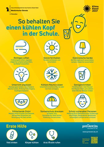 Empfehlungen für den Unterricht an Hitzetagen