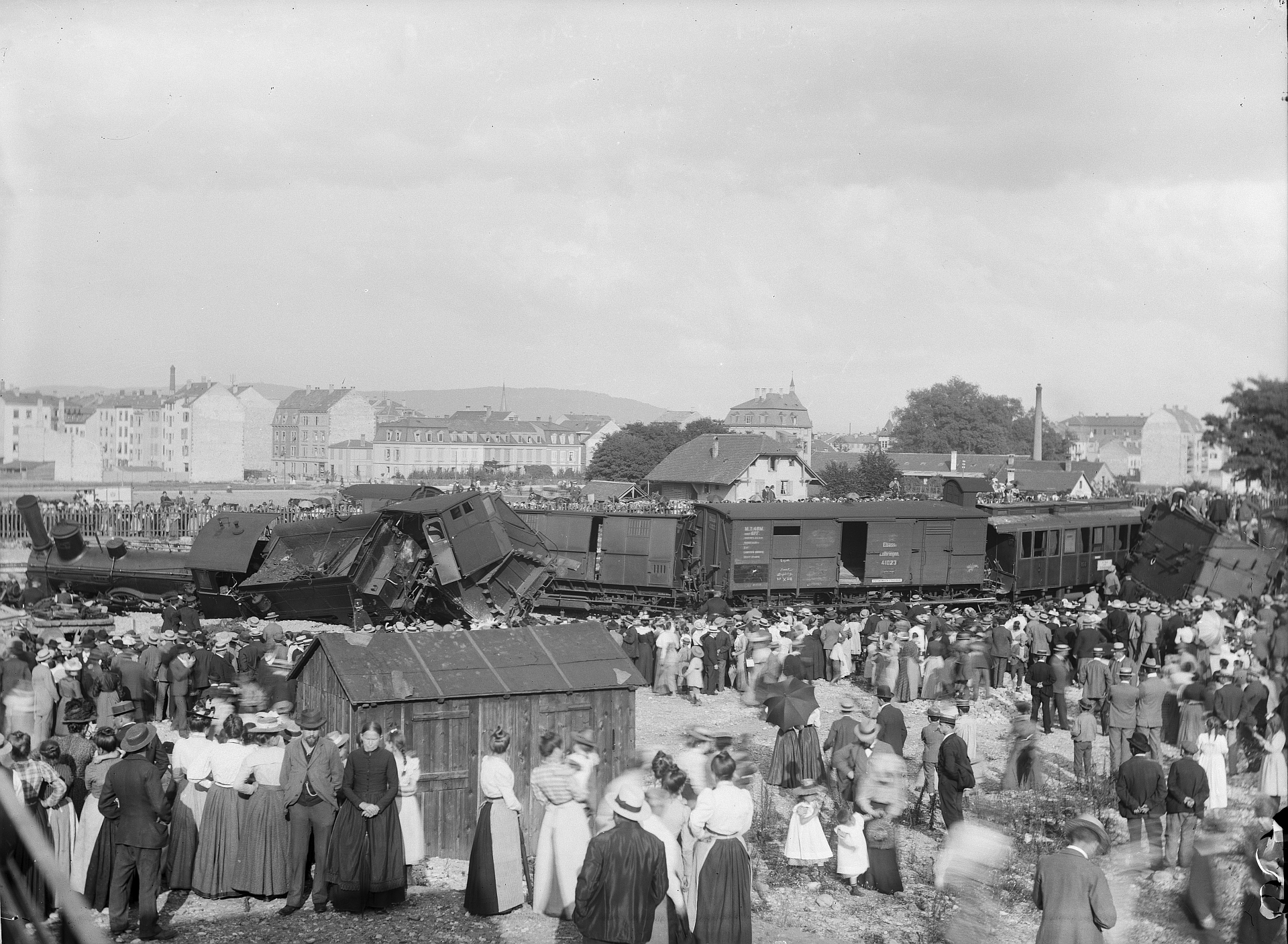 Entgleisung Eisenbahn Hö D 7629 Staatsarchiv Basel-Stadt