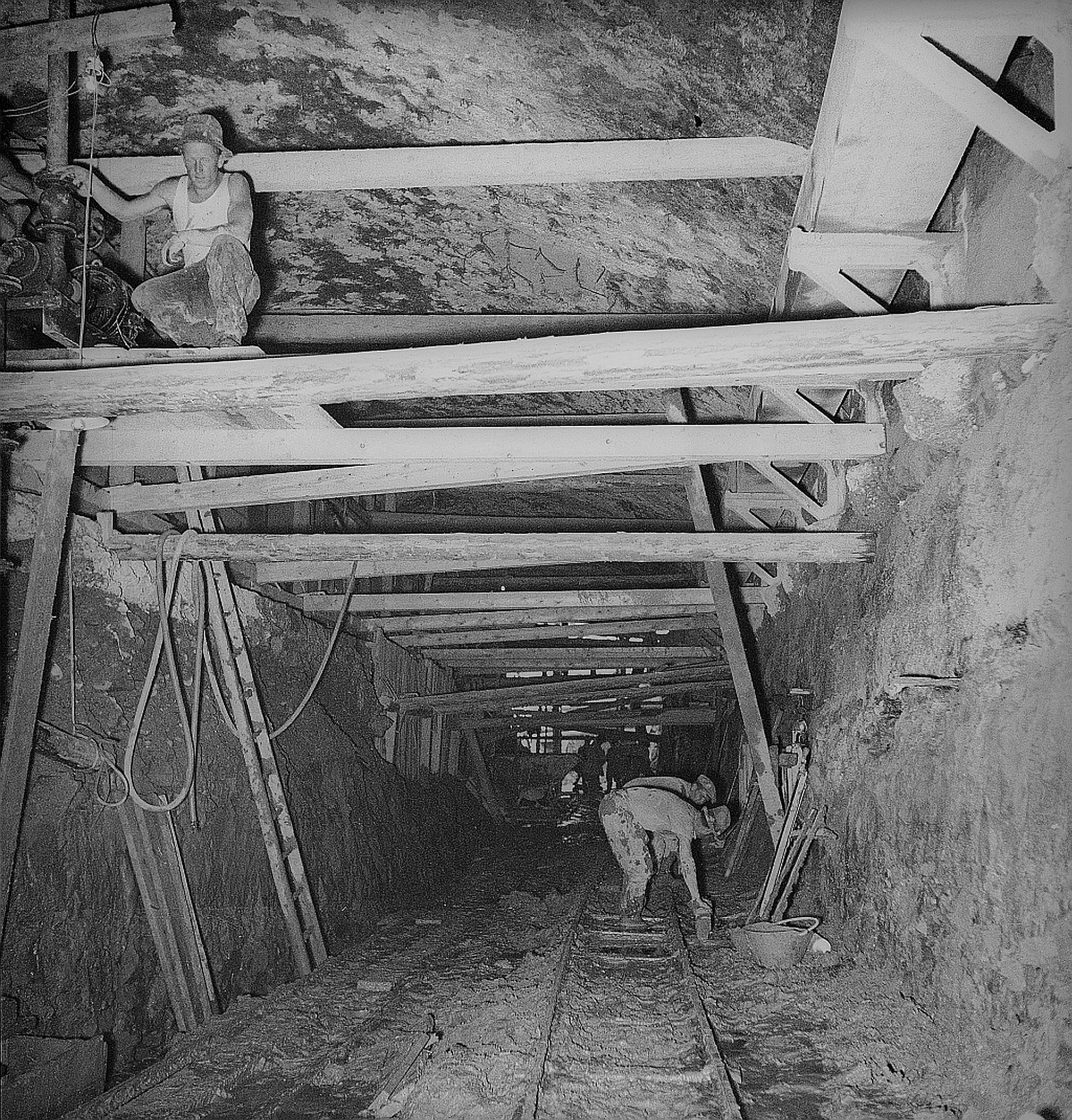 Bau des Birsigtunnels Hö A 19844 b aus dem Staatsarchiv Basel-Stadt